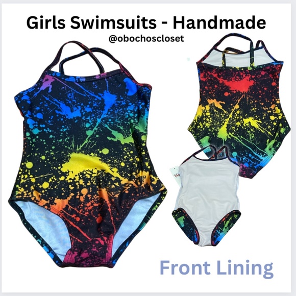 Swimsuit/ BUNDLE & SAVE/ Print: Rainbow Ink - Picture 1 of 6